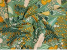 Printed Cotton Poplin Fabric - Butterfly Paradise Green
